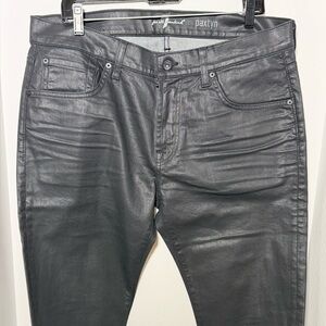 7 For All Mankind Men's Coated Skinny Jeans Paxtyn